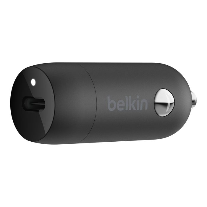 Cargador para carro Belkin Carga rápida Conector USB-C 20 vatios Color negro