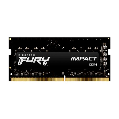 Memoria Kingston FURY Impact - DDR4 - 8 GB - SO-DIMM de 260 contactos - 3200 MHz / PC4-25600 - CL20 - 1.2 V - sin búfer - no ECC - negro