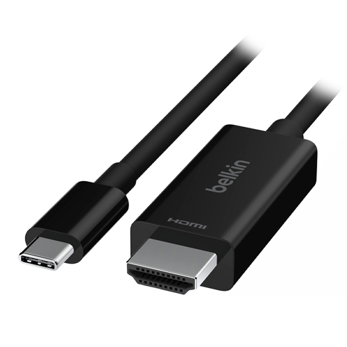 Cable adaptador Belkin Connect - 24 pin USB-C macho a HDMI macho - 2 m - negro - pasivo, admite 8K60Hz, admite modo Alt DP