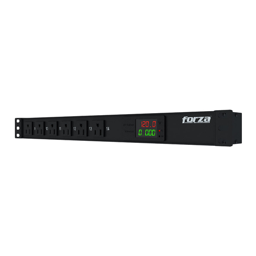 Forza - Unidad de distribución de energia - Rack-mountable - AC 100/120 V - 14 Tomas de Corriente - NEMA 5-15R 1U SPD Metered
