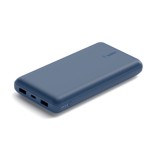Cargador portátil Belkin - 15 vatios - Lithium 3 conectores de salida (USB, 24 pin USB-C) - 20000 mAh USB-A x2 USB-C BL
