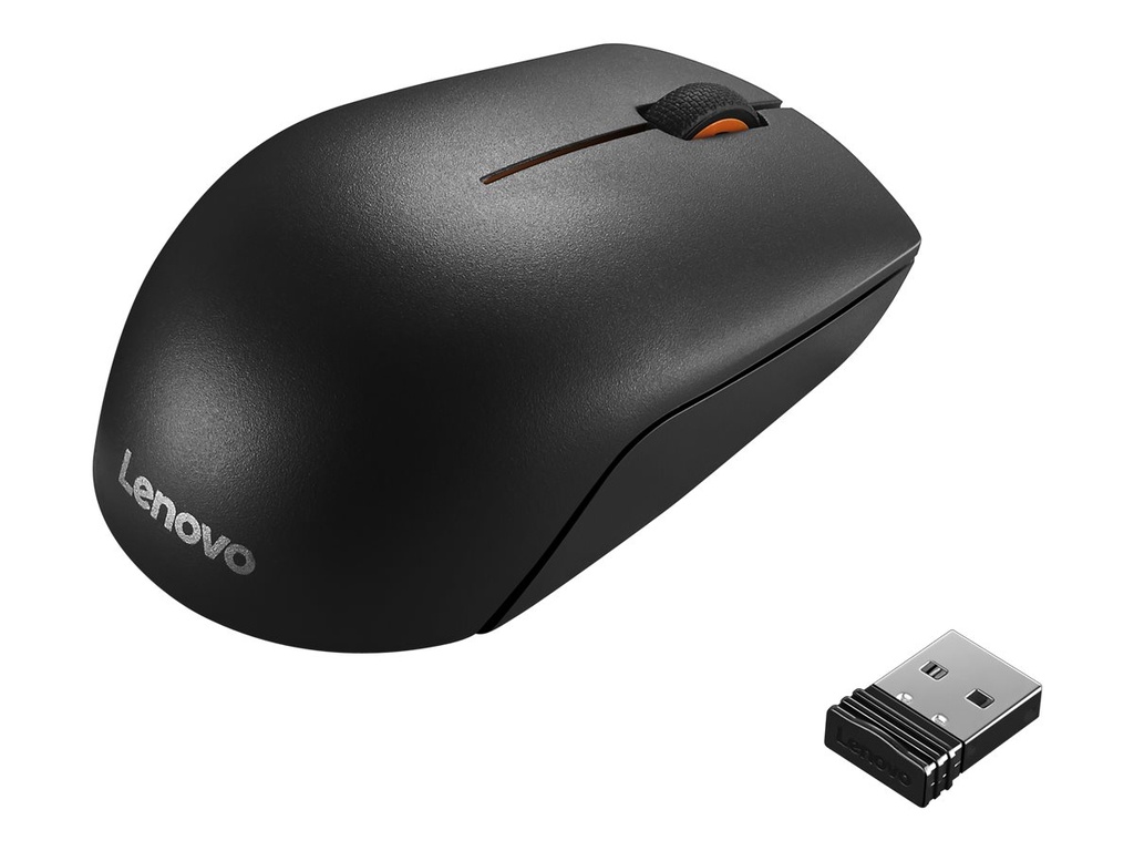 Mouse Lenovo 300 Wireless Compact - inalámbrico - 2.4 GHz - receptor inalámbrico USB - al por menor