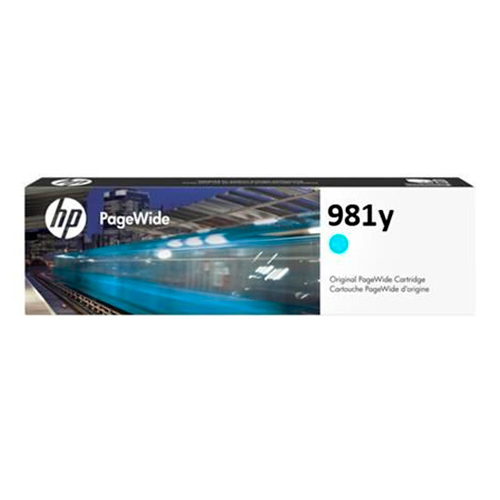 HP 981Y - Rendimiento extra alto - cián - original - PageWide - cartucho de tinta - para PageWide Enterprise Color MFP 586, PageWide Managed Color E55650