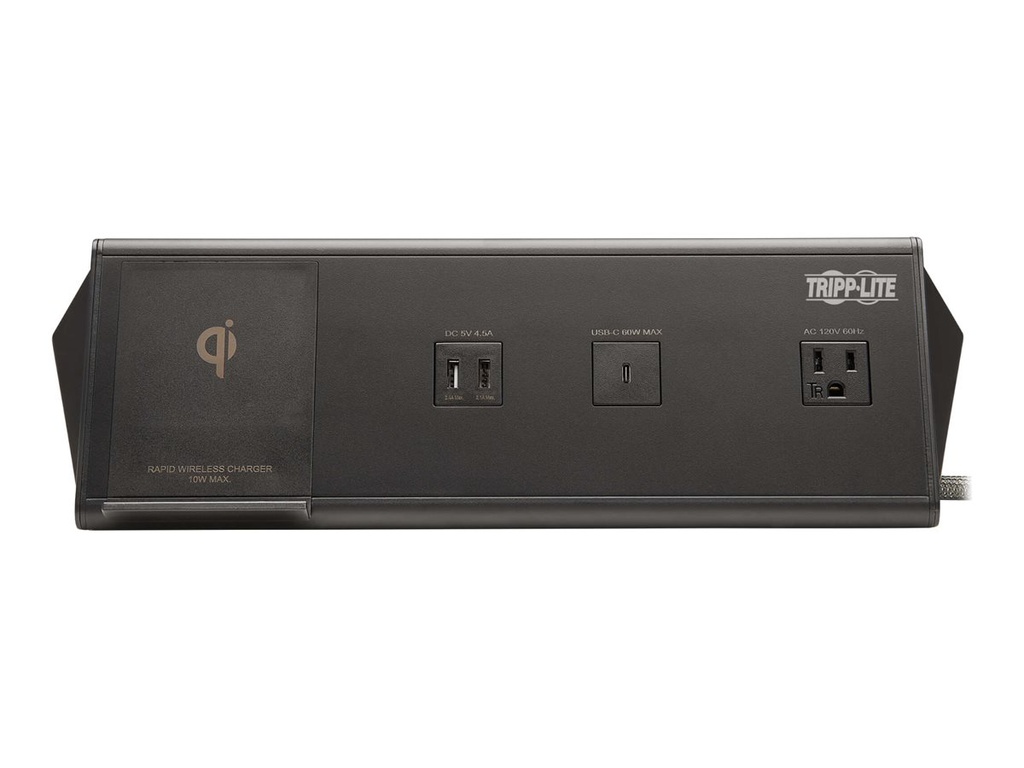 Regleta Tripp Lite Safe-IT 2x USB-C 60W, 4x USB-A, 2x 5-15R, 12 A CA 120 V conectores de salida: 6 Color negro