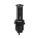 Tripp Lite Power It! 2-Outlet Pop-Up Power and Charging Dock - 2x USB-A, 6 ft. Cord, Antimicrobial Protection, Black - Banda de potencia (pop-up) - 15 A - CA 120 V - input: NEMA 5-15P - conectores de salida: 4 (2 x USB, 2 de NEMA 5-15R) - 3.05 m cable - negro