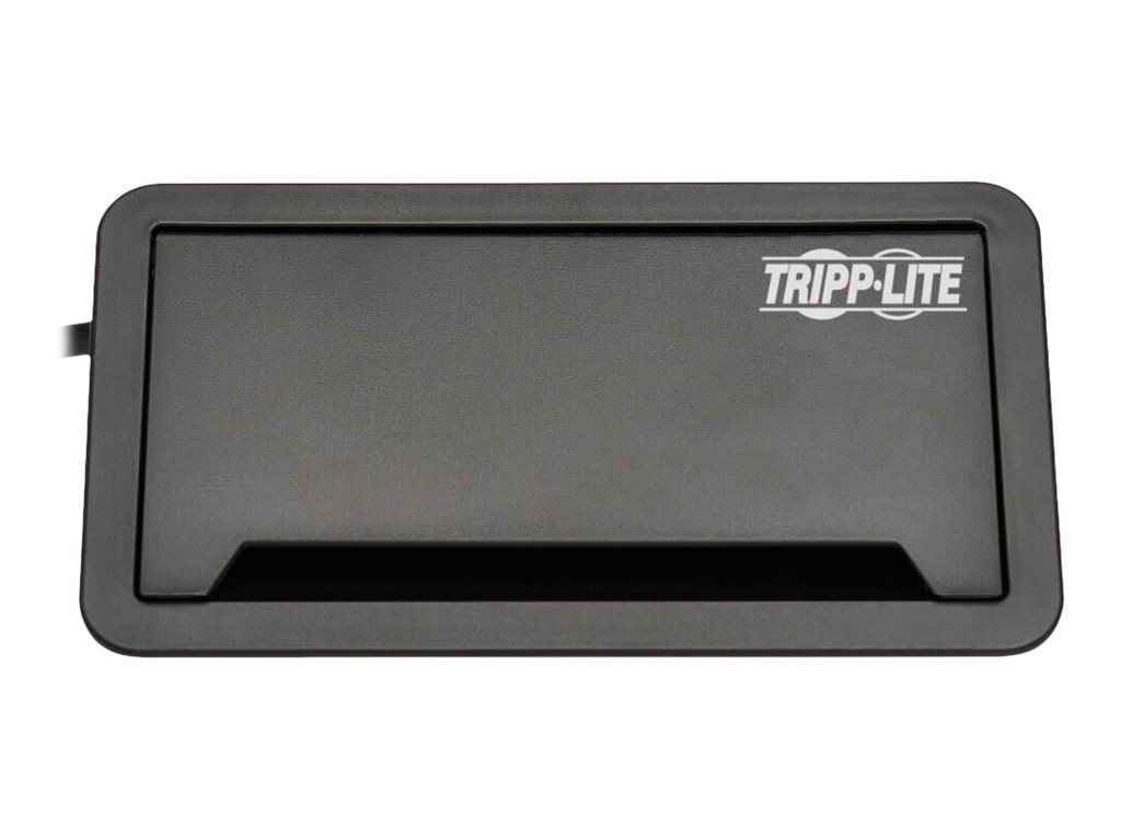 Tripp Lite Power It! 2-Outlet In-Desk Power and Charging Dock - 4x USB-A, USB-B, HDMI, RJ11, RJ45, 10 ft. Cord, Antimicrobial Protection, Black - Banda de potencia (flush mountable) - 15 A - CA 120 V - input: NEMA 5-15P (2 x USB, 2 de NEMA 5-15R) - 3.05 m cable - negro