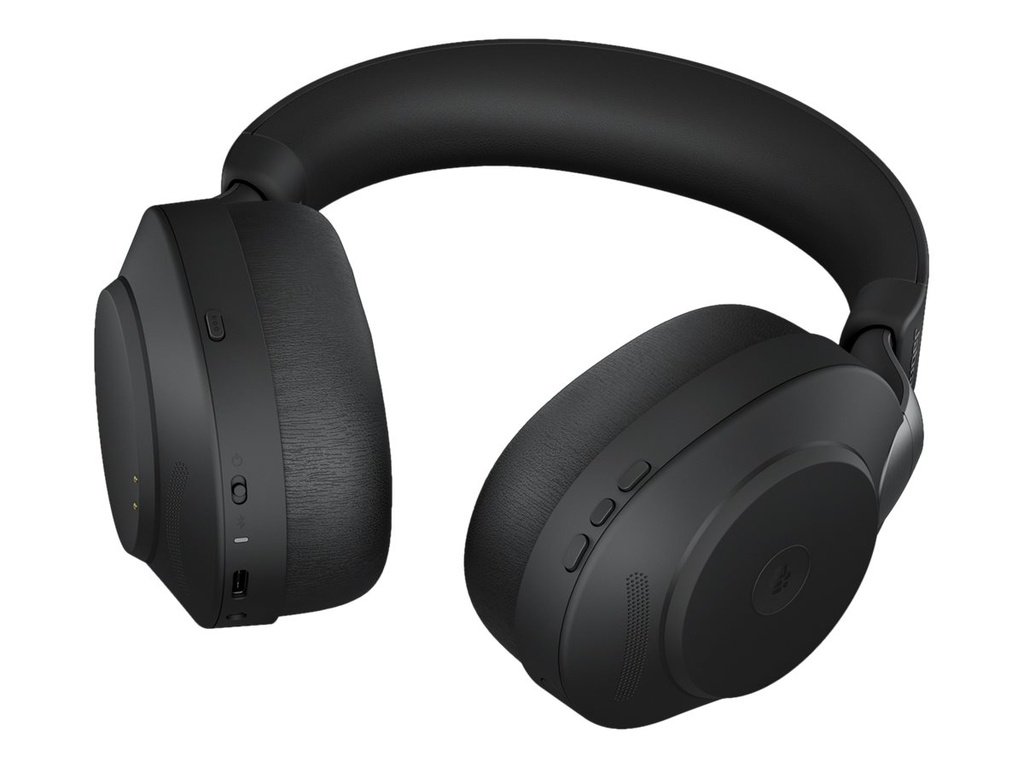 Jabra Evolve2 85 MS Stereo - Auricular - tamaño completo - Bluetooth - inalámbrico, cableado - cancelación de sonido activo - conector de 3,5 mm - aislamiento de ruido - negro - Certificado para Equipos de Microsoft