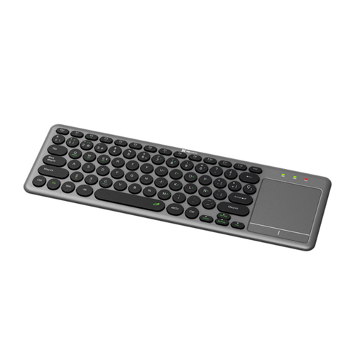 Klip Xtreme - Keyboard - Spanish - Wireless - 2.4 GHz / Bluetooth 5.0 - Gray / Black - Dual Connection / Touchpad