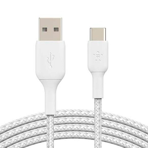 Cable Braided - USB-C to USB-A Belkin Cable 2M WH