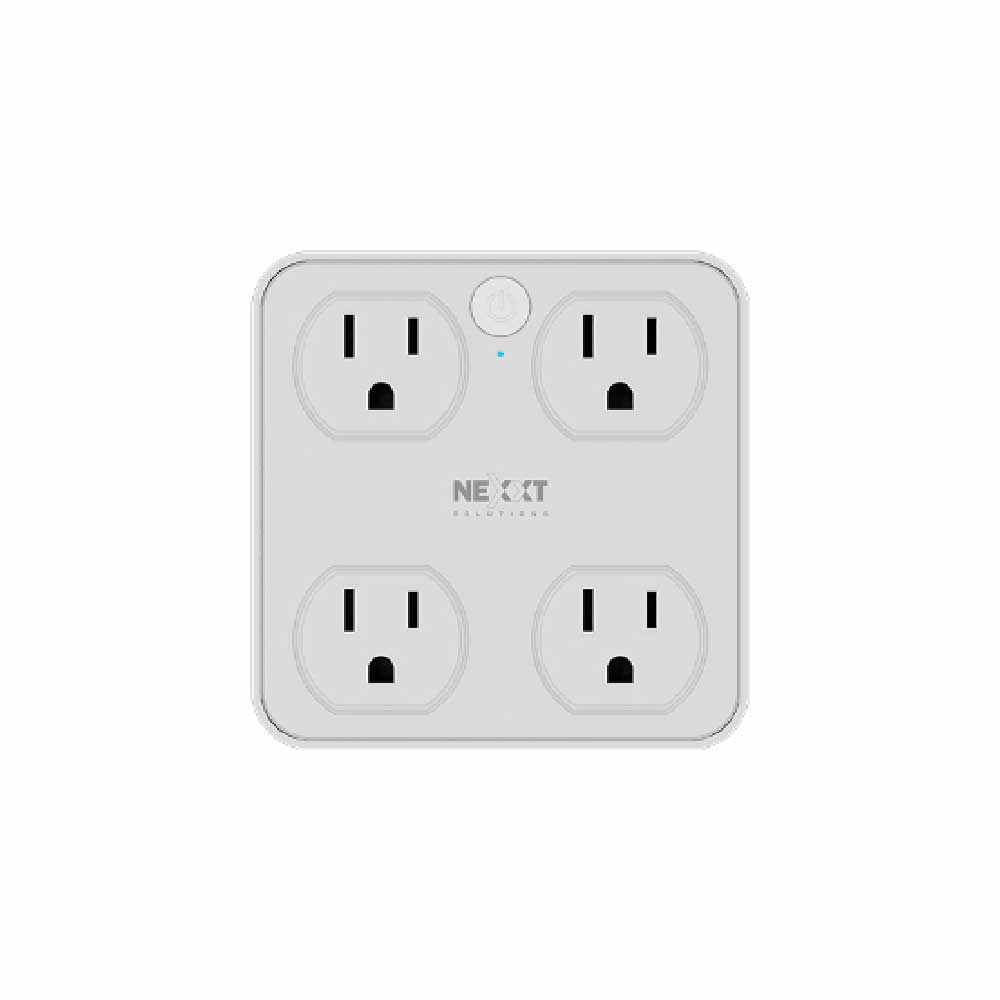 Enchufe inteligente Nexxt Solutions Home 4 conectores, 2 USB-C y 2 USB Color blanco