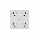 Enchufe inteligente Nexxt Solutions Home 4 conectores, 2 USB-C y 2 USB Color blanco