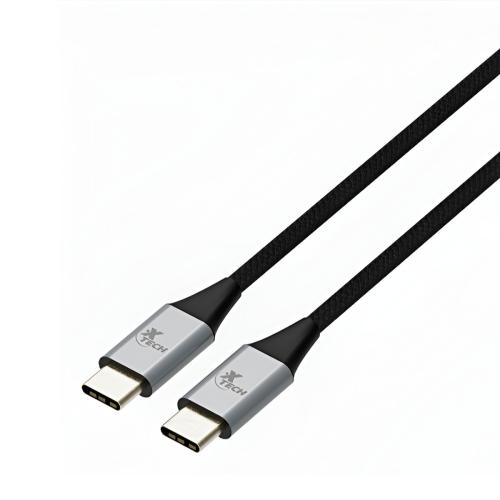Cable Xtech USB Type C - 3.66 m - Black & silver - (m) to (m) Braided XTC-533