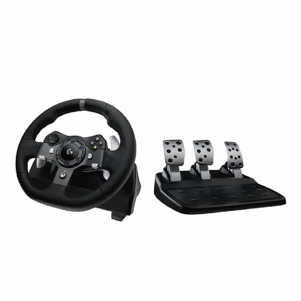 Juego de volante y pedales Logitech G920 Force Feedback cableado para PC, Microsoft Xbox One