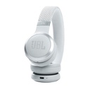 JBL LIVE 460NC - Auriculares con diadema con micro - en oreja - Bluetooth - inalámbrico, cableado - cancelación de sonido activo - conector de 3,5 mm - blanco