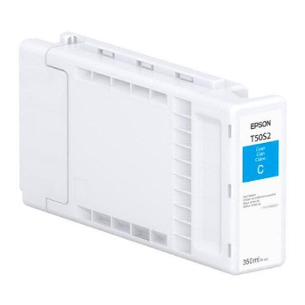 Cartucho Epson T50S - 350 ml - gran capacidad - cián - original - blíster con alarmas de RF/acústica - cartucho de tinta - para SureColor T3770DE, T3770DR, T3770E, T5770DM, T5770DR, T7770D, T7770DM