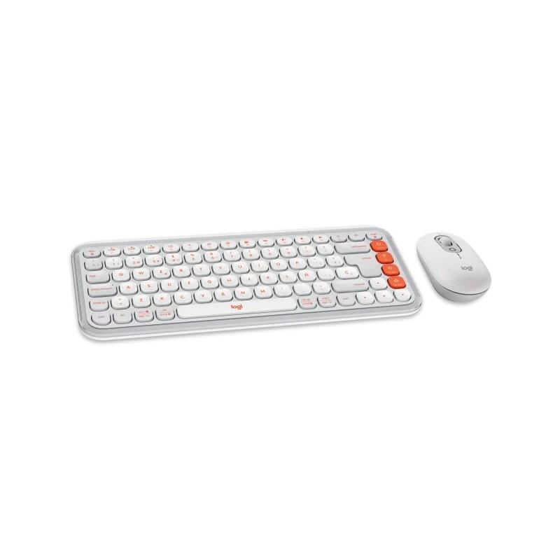 Logitech - Keyboard and mouse set - Spanish - Off white - 920-013055