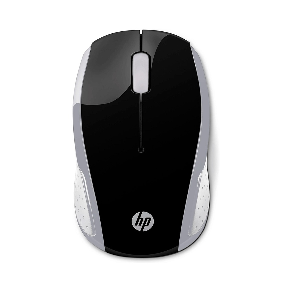 HP 200 - Ratón - diestro y zurdo - óptico - inalámbrico - 2.4 GHz - receptor inalámbrico USB - plata - para Pavilion 24, 27, 590, 595, TP01
