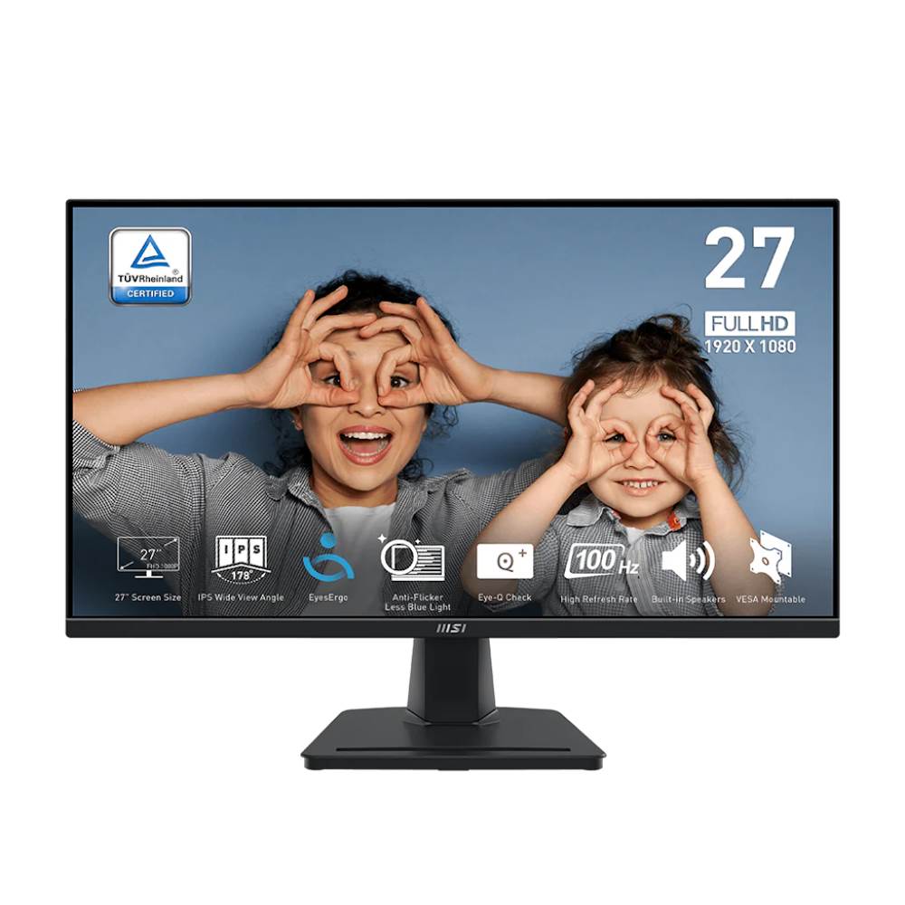 Monitor MSI PRO MP275 - LED-backlit LCD 27" 1920 x 1080 - IPS - HDMI / VGA - Black - Built-in Speaker