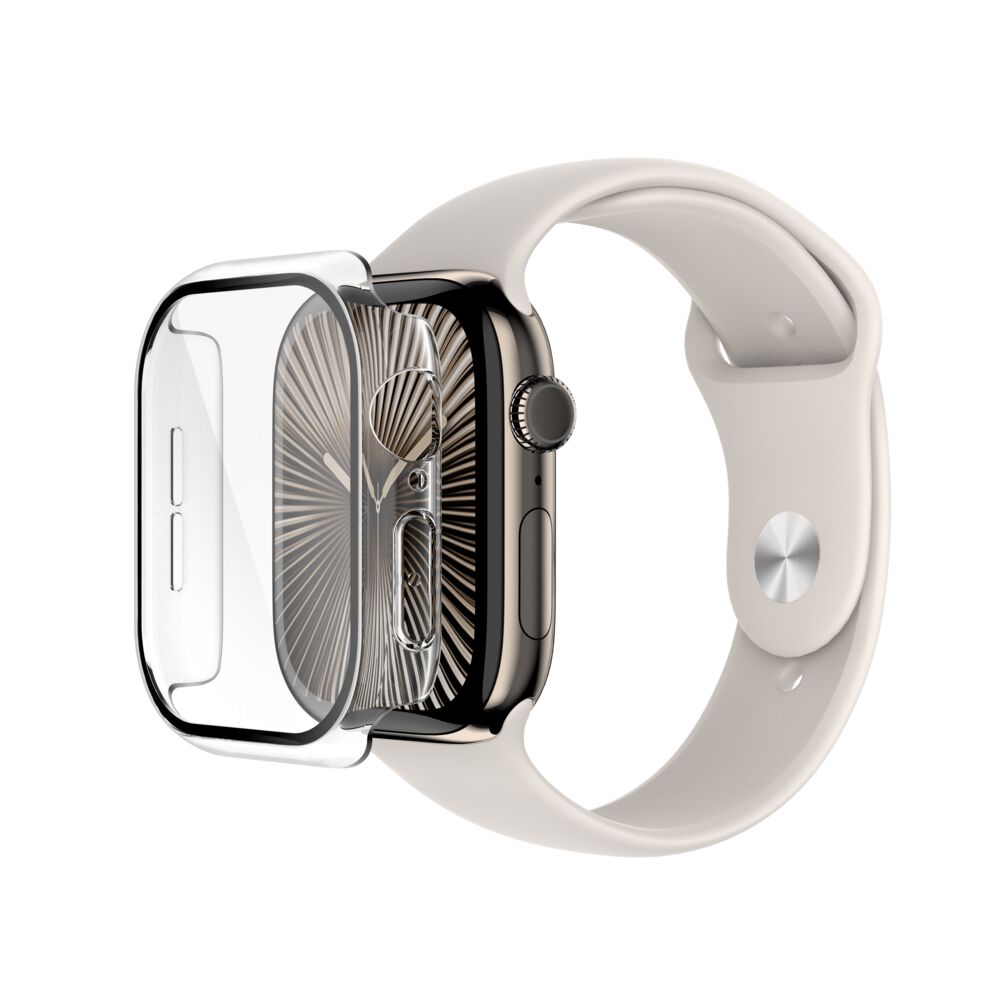 Protector de pantalla Belkin 2 en 1 TemperedCurve para Apple Watch Series 10 (46 mm/transparente)