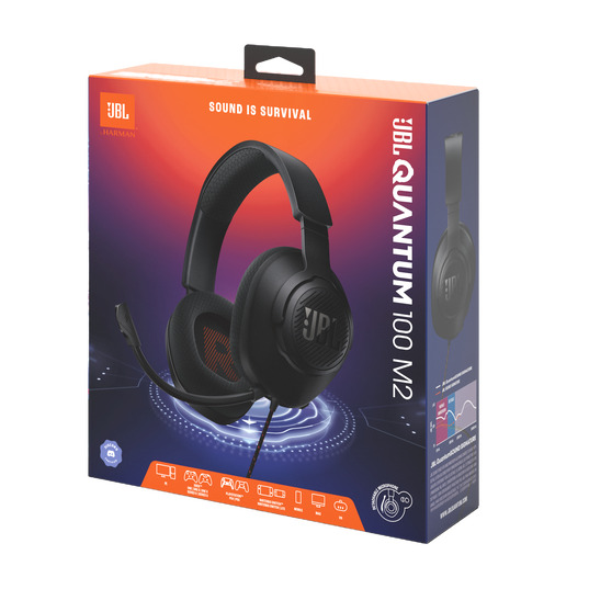 Auriculares JBL Quantum 100 M2 Black alámbrico JBLQTUM100M2BLKAM