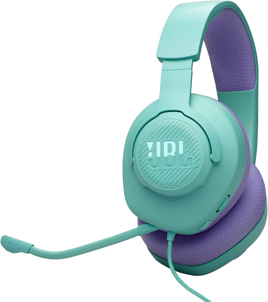 Audífonos Gaming JBL Quantum 100M2, Con Micrófono, Alámbricos, Color Aqua/Lila