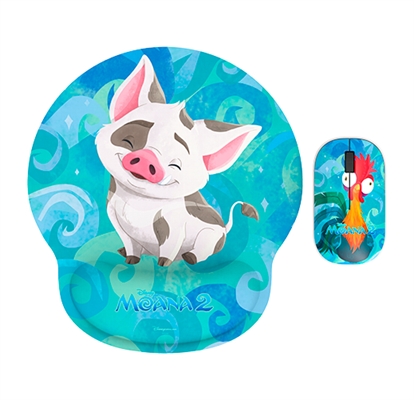 Mouse + Mouse pad Xtech - XTM-DKT4MO -kit - 2.4 GHz - Wireless - Moana 2 KT4MO - Disney Moana 2 Pua and Hei Hei