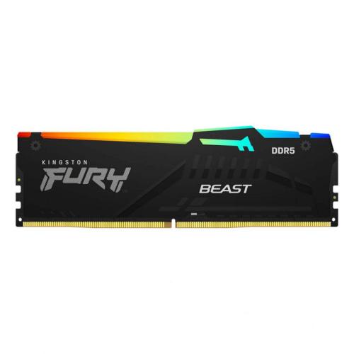 Memoria RAM Kingston FURY Beast RGB - DDR5 - módulo - 32 GB - DIMM de 288 contactos - 5600 MHz / PC5-44800 - CL40 - 1.25 V - sin búfer - on-die ECC