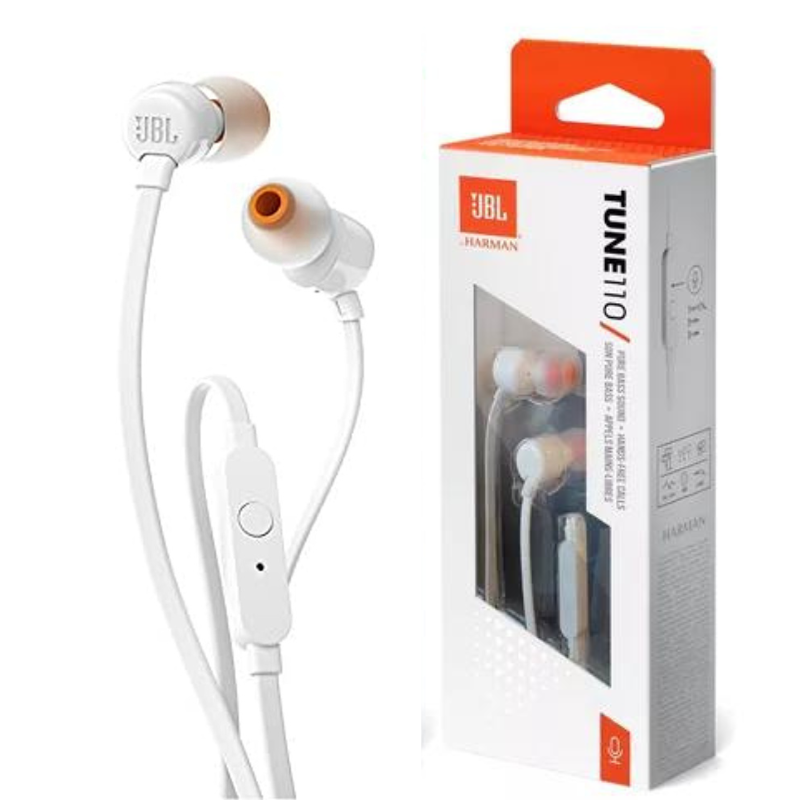 Audífonos inalámbricos JBL Tune 110 - con Micrófono Blanco