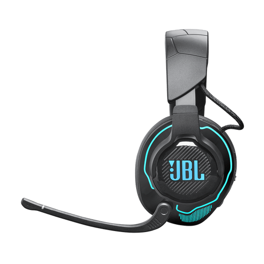 Auriculares JBL Quantum 910 Wireless - tamaño completo - Bluetooth/radiofrecuencia de 2,4 GHz - inalámbrico, cableado - cancelación de sonido activo - conector de 3,5 mm - negro