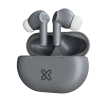 Klip Xtreme - auriculares inalámbricos - Para Phone / Para Portable electronics / Para Tablet - Wireless - 17Hrs IPX Gray
