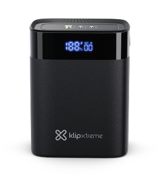 Klip Xtreme - Power bank - 24 pin USB-C - 2 x 4 pin USB Type A / 3 x 24 pin USB-C - Lithium polymer - Para Universal - 140W 30.000mAh