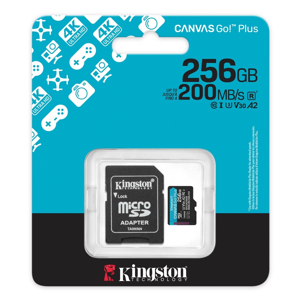 Kingston - Flash memory card - microSDXC - 256GB microSDXC Canvas Go Plus