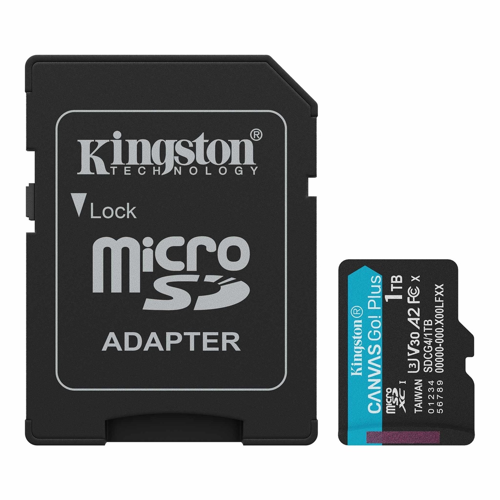 Tarjeta SD Kingston Canvas Go Plus 128GB SD Card | Up to 200MB/s | Class 10, UHS-I, U3, V30 | SDG4/128GB