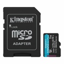Tarjeta SD Kingston Canvas Go Plus 128GB SD Card | Up to 200MB/s | Class 10, UHS-I, U3, V30 | SDG4/128GB