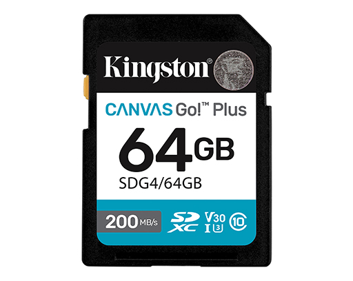 Memoria MicroSD Kingston Canvas Go Plus 64GB con Adaptador SD