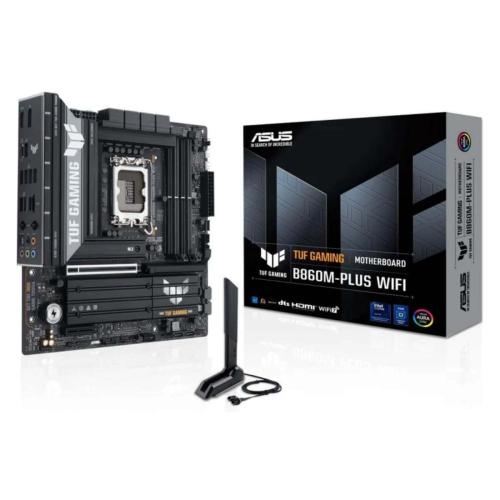 ASUS - TUF GAMNG B860M-PLUSWIFI - Motherboard - Micro ATX - LGA 1851 - Intel B860 - para Core i9 / para Core i7 / para Core i5 / para Core i3 / para Celeron / para Pentium - Intel HD Graphics - TUF GAMING B860M-PLUS WIFI