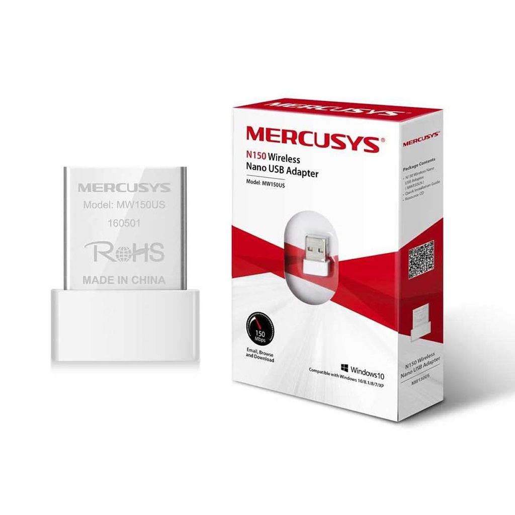 Adaptador de Red Mercusys MW150US USB 2.0 802.11b/g/n