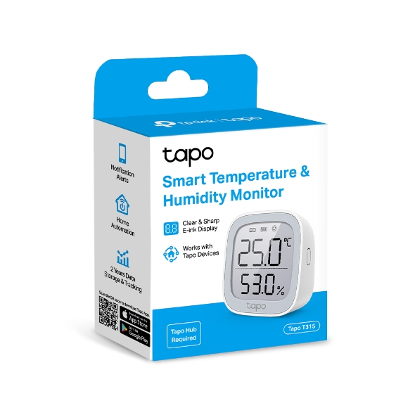 Tapo T315 V1 - Sensor de temperatura y humedad - inteligente - inalámbrico - 868 - 922 MHz