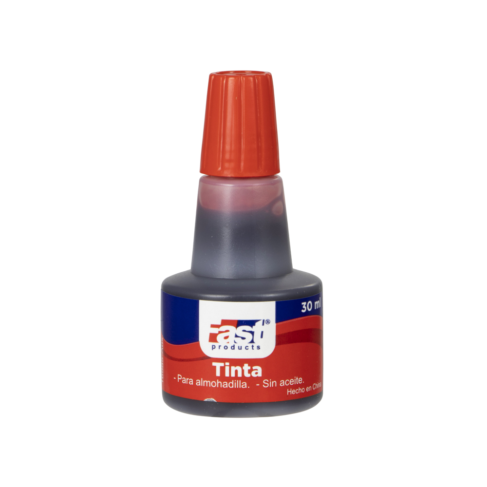 TINTA P ALMOHADILLA FAST GOTERO 30ML ROJO