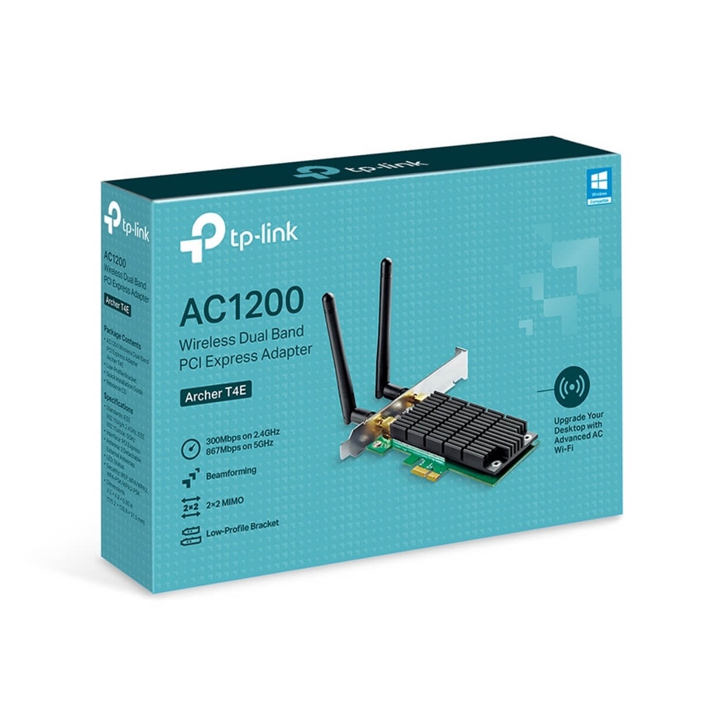 TP-Link Archer T4E - Adaptador de red - PCIe perfil bajo - Wi-Fi 5