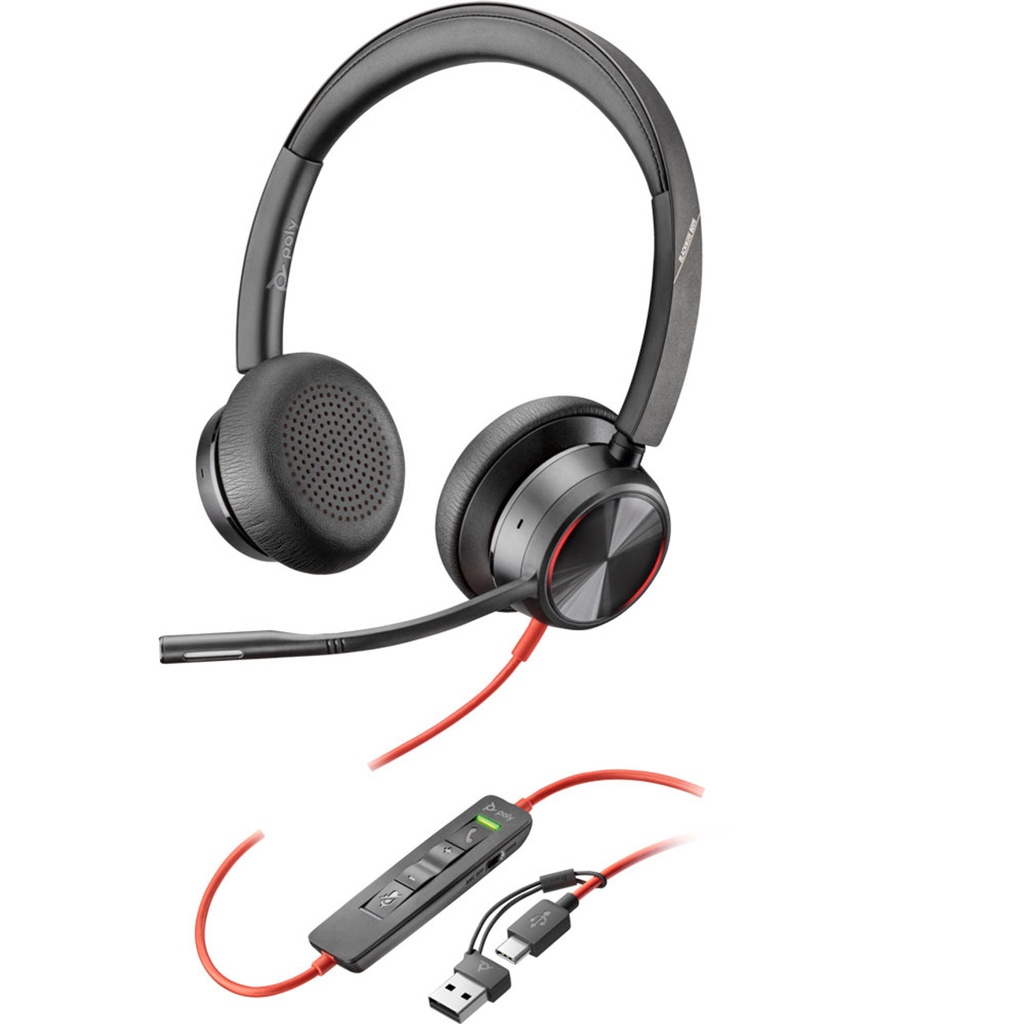 Poly Blackwire - 8225 - Headset - Stereo USB-C Headset +USB-C/A