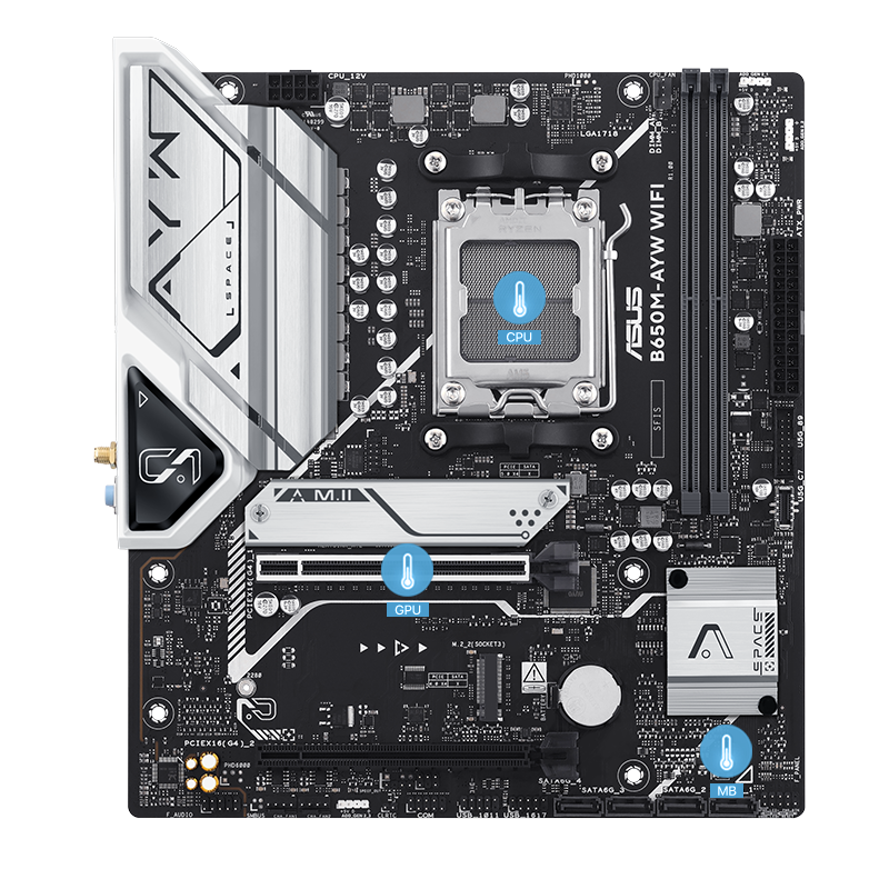 Tarjeta Madre ASUS - Motherboard - B650M-AYW WIFI   Motherboard M