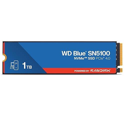 unidad de estado sólido interna - Western Digital - SSD NVMe WD Blue SN5100 de 1 TB - M.2 2280, PCIe Gen 4.0, Velocidades de lectura de hasta 7100 MB/s, capacidad de almacenamiento para PC/portátiles - WDS100T5B0E - Capacidad de 1 TB