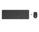 HP - Kit Teclado y Mouse Inalámbrico en Español - Wireless - USB - All black