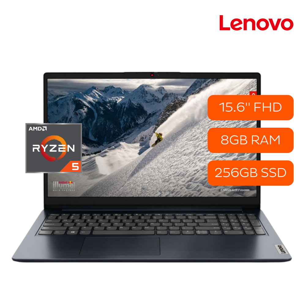 Lenovo IdeaPad - Notebook - 15.6" - AMD Ryzen 5 7520U / 4.3 GHz - 8 GB - LPDDR5 SDRAM - SSD - AMD Radeon 610M - Windows 11 Home