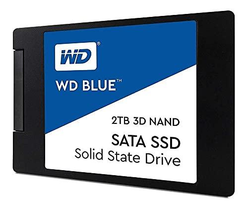 interno para PC de 2 TB - Western Digital WD Blue 3D NAND SSD ATA III 6 Gb/s, 2,5/7 mm, hasta 560 MB/s - WDS200T2B0A, disco duro de estado sólido
