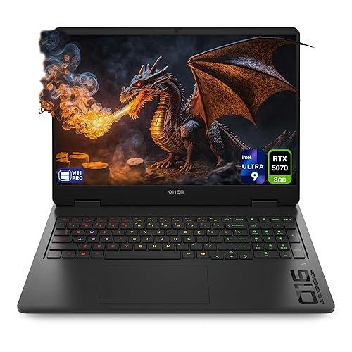 Laptop Gaming - HP OMEN 16 Intel Ultra 9-285H, 32 GB de RAM DDR5, SSD PCIe de 2 TB, pantalla WQXGA de 16" (2560 x 1600) de 240 Hz, Nvidia G-Force RTX 5070, teclado retroiluminado RGB, W11 Pro, color negro sombra