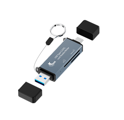 Lector de tarjetas - SD / MicroSD - Xtech - USB 3.0/USB-C
