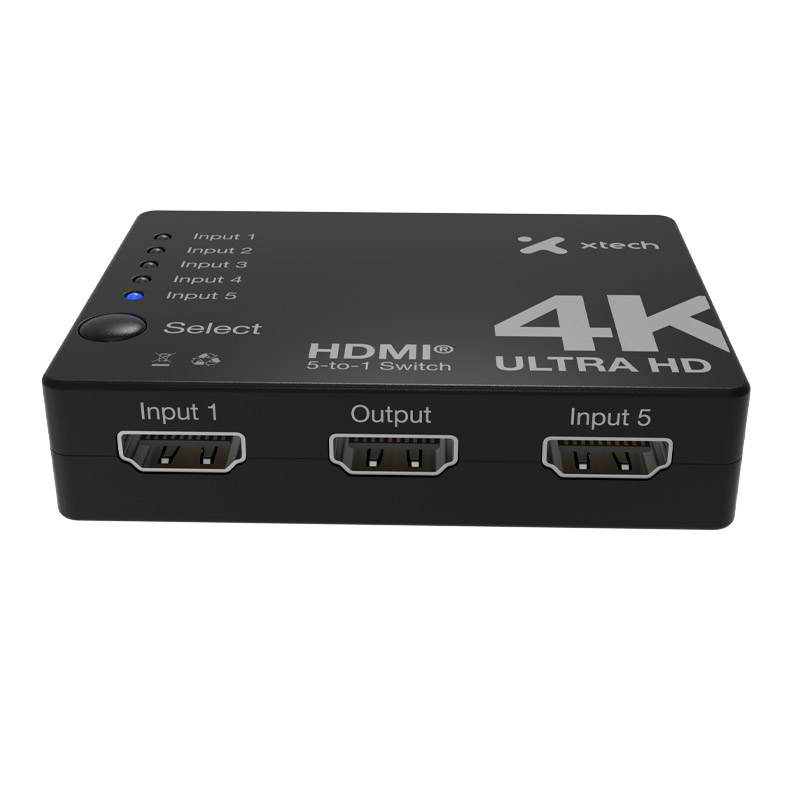 Conmutador HDMI® - Xtech - de 5 puertos Switch