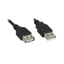 Cable USB Xtech 4 pin USB Ty pe A 4 pin USB Type A USB 2.0 Macho a Hembra 1.8 m Color Negro